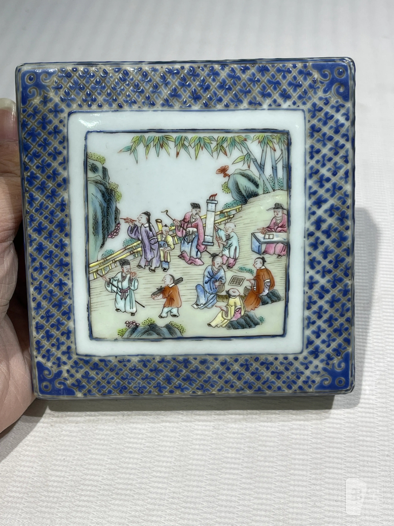 清代 粉彩文房瓷器一组十二件 - 图55